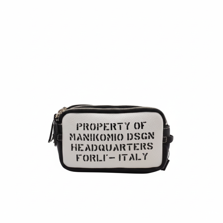 [MANIKOMIO DSGN] BORBELLO / GENUINE LEATHER WHITE/BLACK