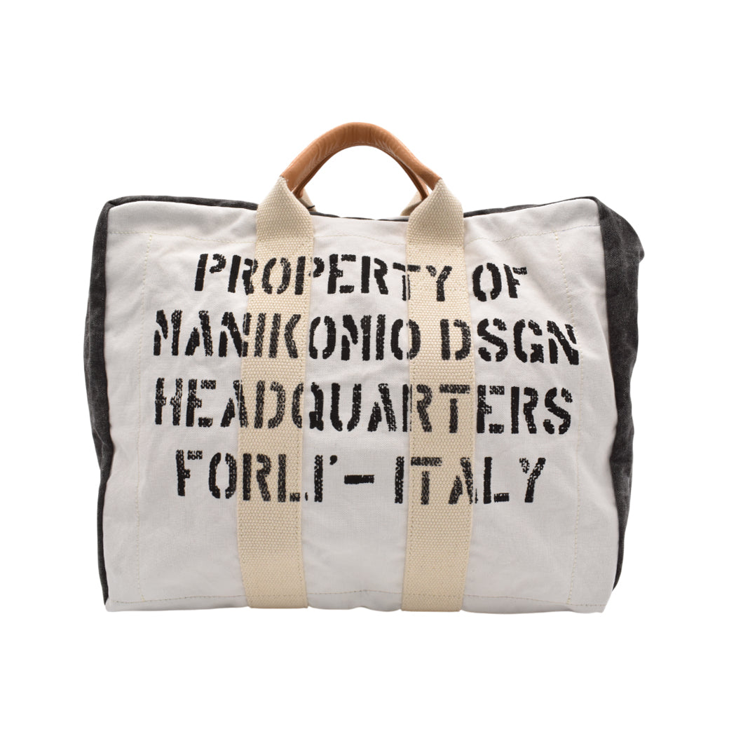 [MANIKOMIO DSGN] ICON / HERITAGE OLONA COTTON OFF WHITE/BLACK