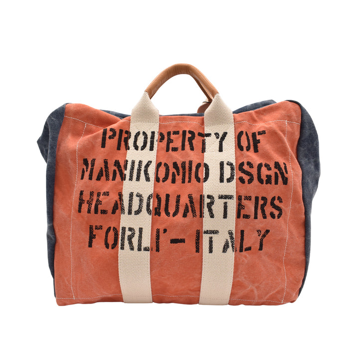 [MANIKOMIO DSGN] ICON PATCH / HERITAGE OLONA COTTON ORANGE/NAVY