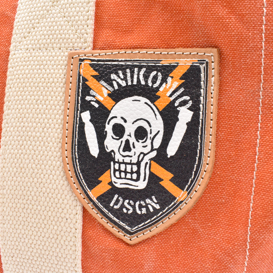 [MANIKOMIO DSGN] ICON PATCH / HERITAGE OLONA COTTON ORANGE/NAVY
