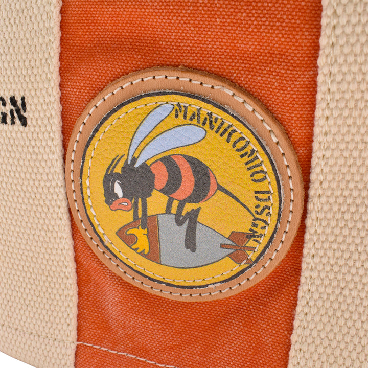 [MANIKOMIO DSGN] ICON PATCH / HERITAGE OLONA COTTON ORANGE/NAVY