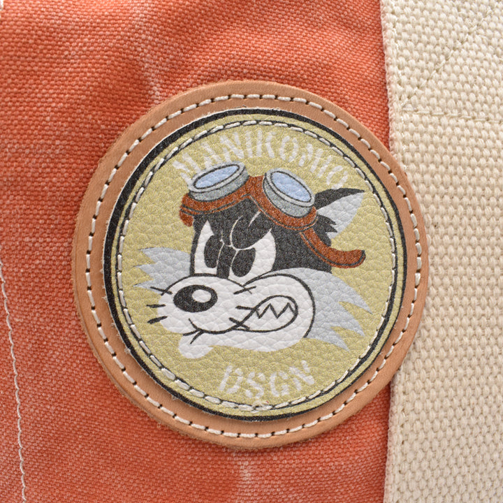 [MANIKOMIO DSGN] ICON PATCH / HERITAGE OLONA COTTON ORANGE/NAVY