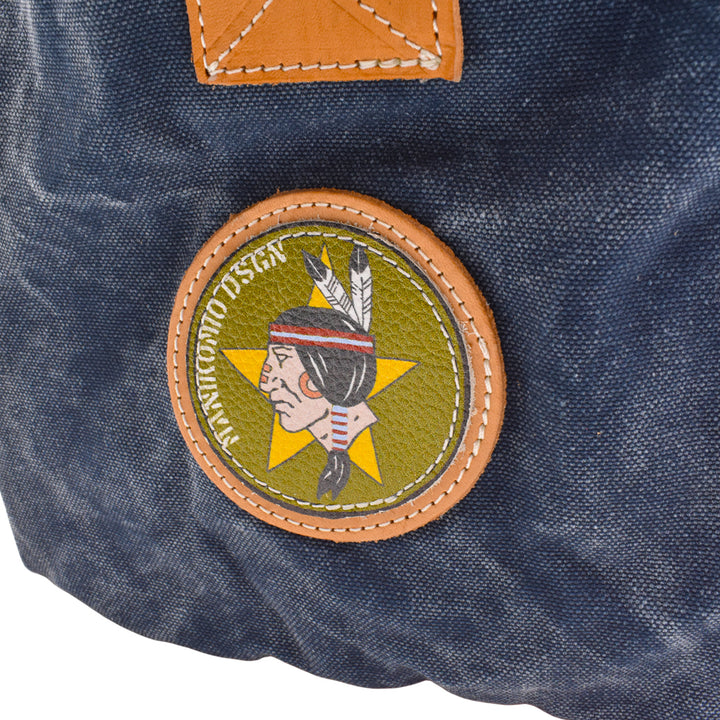 [MANIKOMIO DSGN] ICON PATCH / HERITAGE OLONA COTTON ORANGE/NAVY