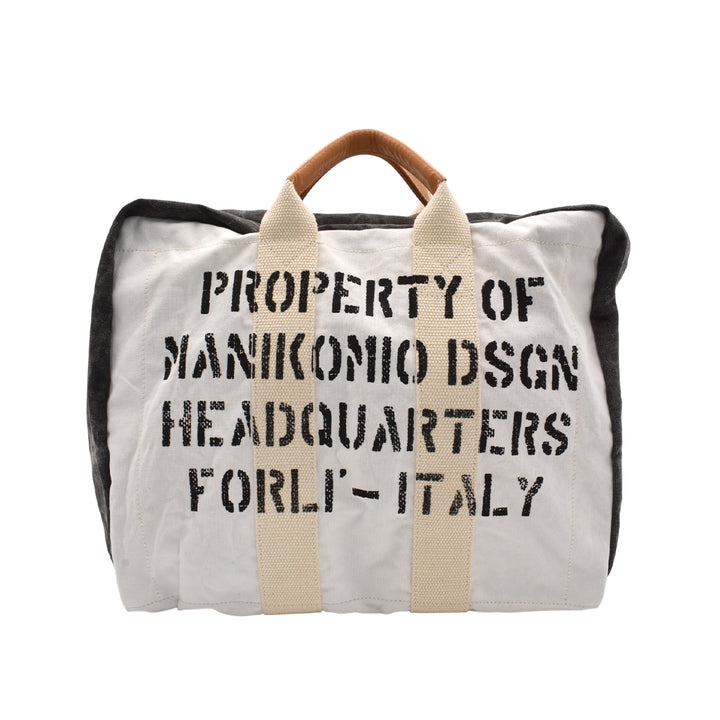 [MANIKOMIO DSGN] ICON PATCH / HERITAGE OLONA COTTON OFF WHITE/BLACK