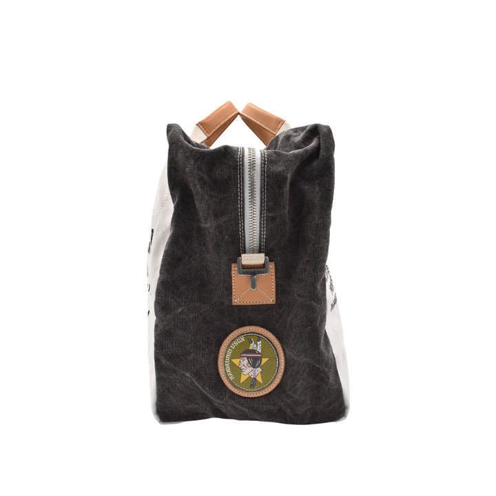 [MANIKOMIO DSGN] ICON PATCH / HERITAGE OLONA COTTON OFF WHITE/BLACK