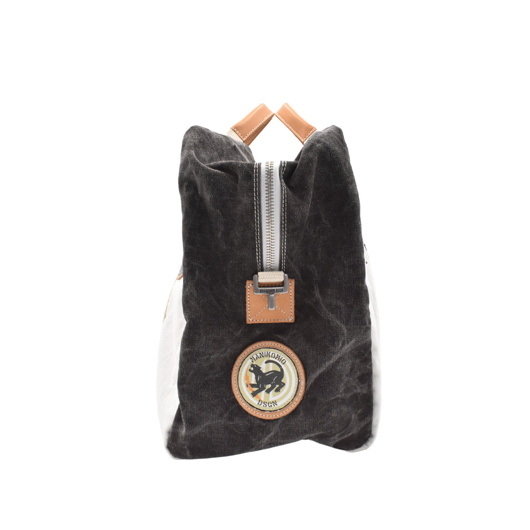 [MANIKOMIO DSGN] ICON PATCH / HERITAGE OLONA COTTON OFF WHITE/BLACK