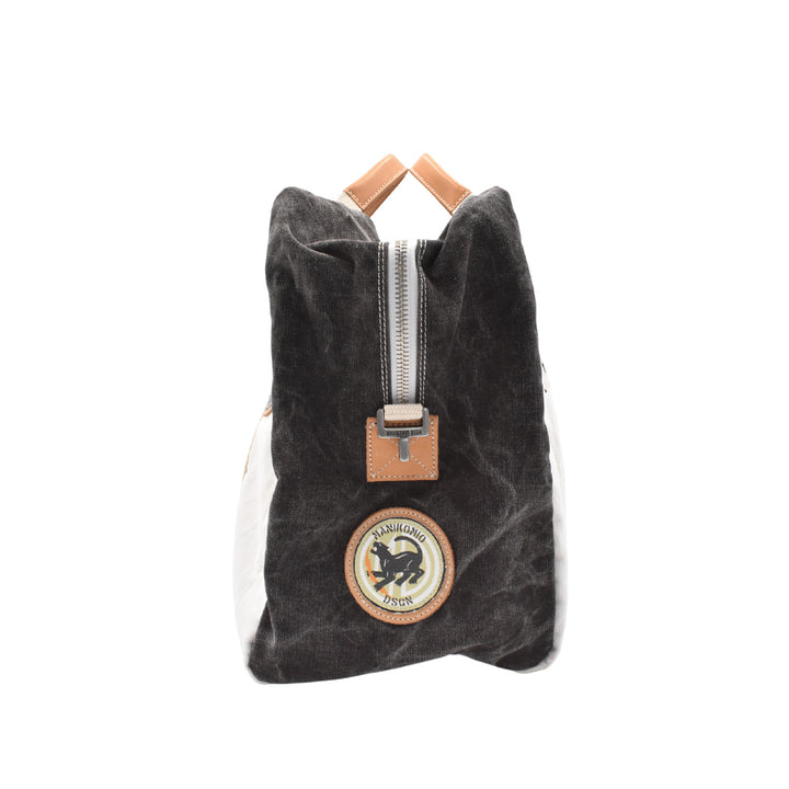[MANIKOMIO DSGN] ICON PATCH / HERITAGE OLONA COTTON OFF WHITE/BLACK