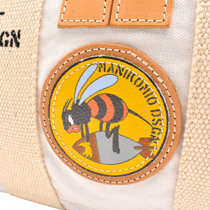 [MANIKOMIO DSGN] ICON PATCH / HERITAGE OLONA COTTON OFF WHITE/BLACK
