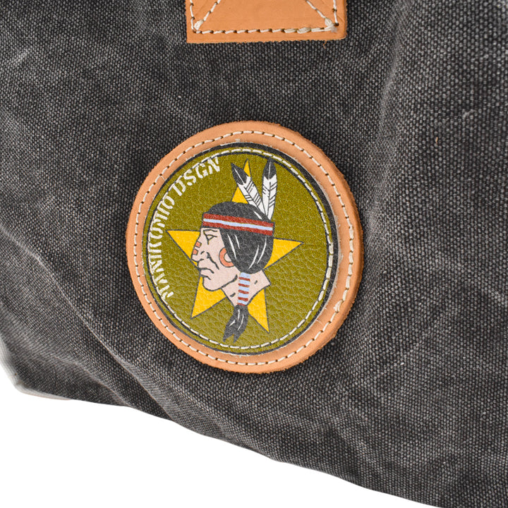 [MANIKOMIO DSGN] ICON PATCH / HERITAGE OLONA COTTON OFF WHITE/BLACK