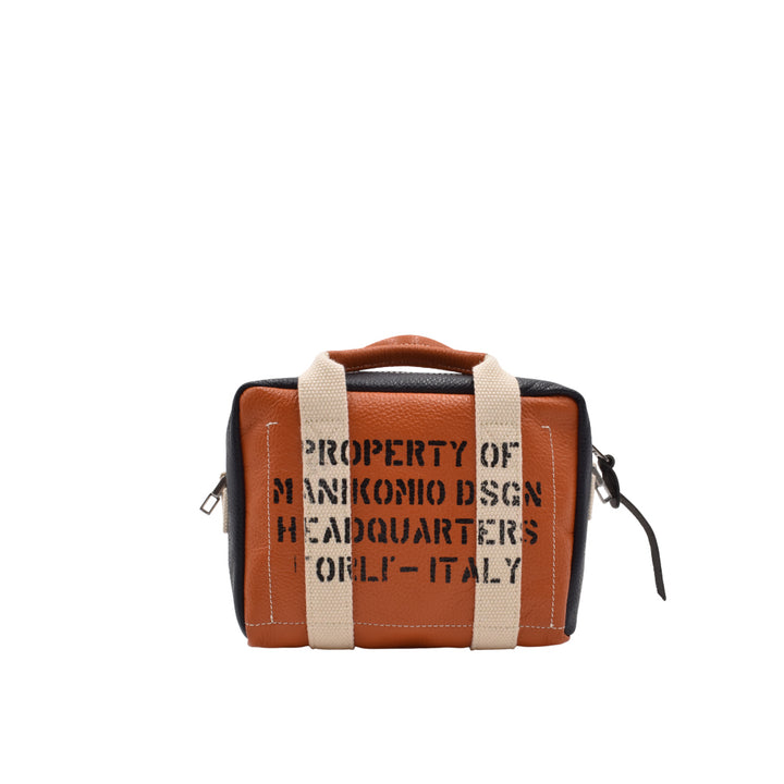 [MANIKOMIO DSGN] MARTY/ GENUINE LEATHER ORANGE/NAVY