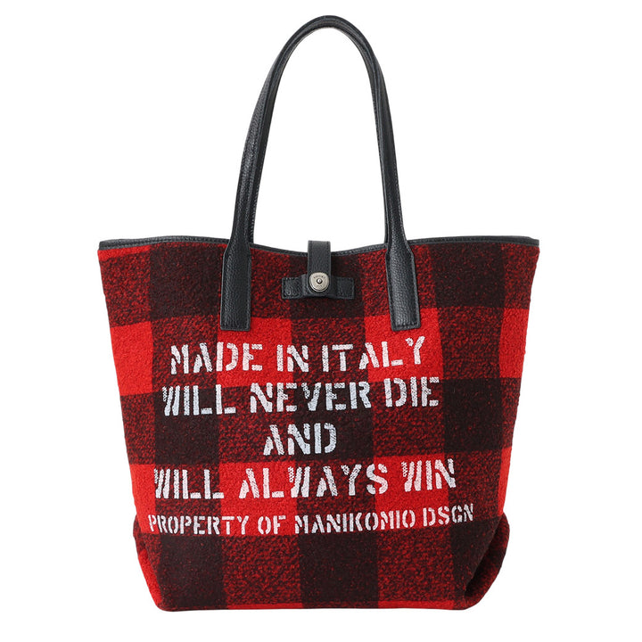 【MANIKOMIO DSGN】SHOPPING MIA / BUFFALO CHECK RED/BLACK