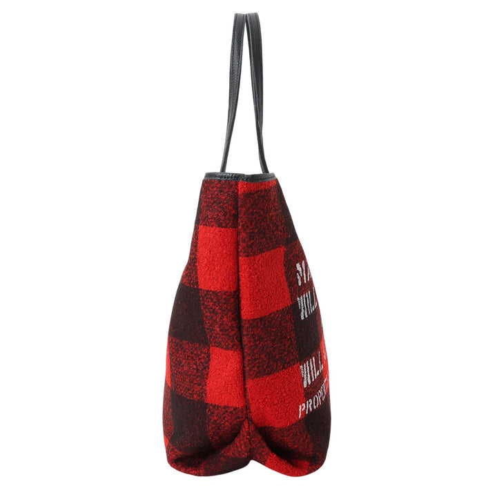 【MANIKOMIO DSGN】SHOPPING MIA / BUFFALO CHECK RED/BLACK