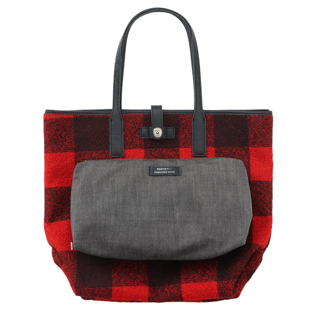 【MANIKOMIO DSGN】SHOPPING MIA / BUFFALO CHECK RED/BLACK