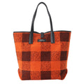 【MANIKOMIO DSGN】SHOPPING MIA / BUFFALO CHECK ORANGE/BLACK