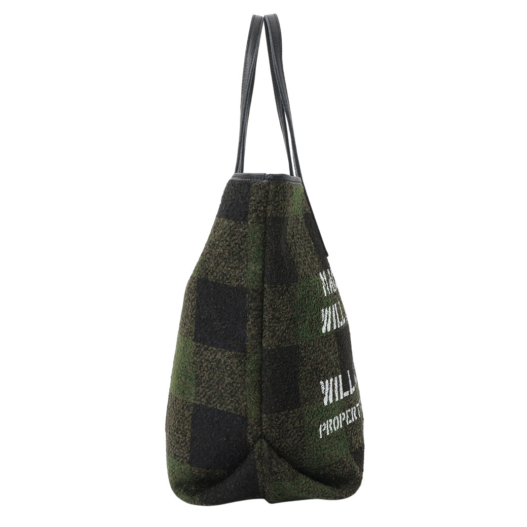 【MANIKOMIO DSGN】SHOPPING MIA / BUFFALO CHECK MILITARY/BLACK