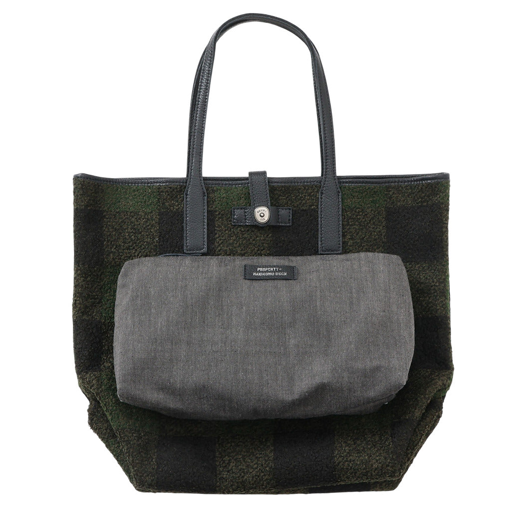 【MANIKOMIO DSGN】SHOPPING MIA / BUFFALO CHECK MILITARY/BLACK