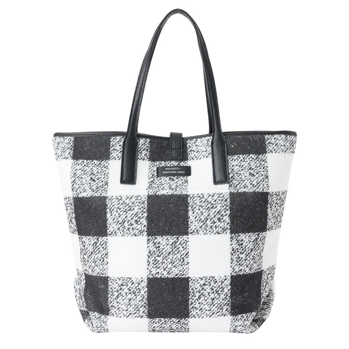 【MANIKOMIO DSGN】SHOPPING MIA / BUFFALO CHECK WHITE/BLACK