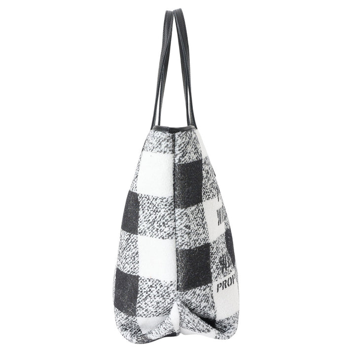 【MANIKOMIO DSGN】SHOPPING MIA / BUFFALO CHECK WHITE/BLACK