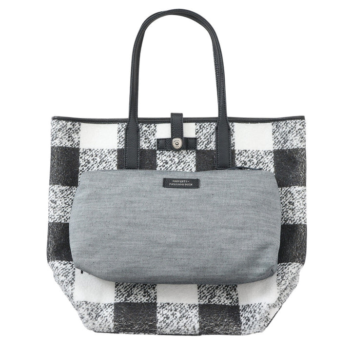 【MANIKOMIO DSGN】SHOPPING MIA / BUFFALO CHECK WHITE/BLACK