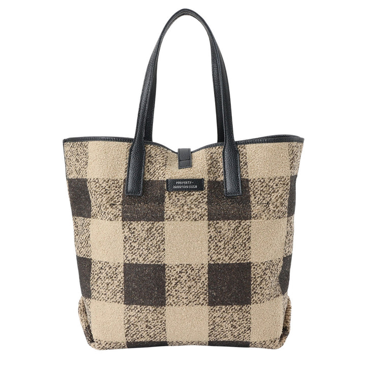 【MANIKOMIO DSGN】SHOPPING MIA / BUFFALO CHECK SAND/BLACK