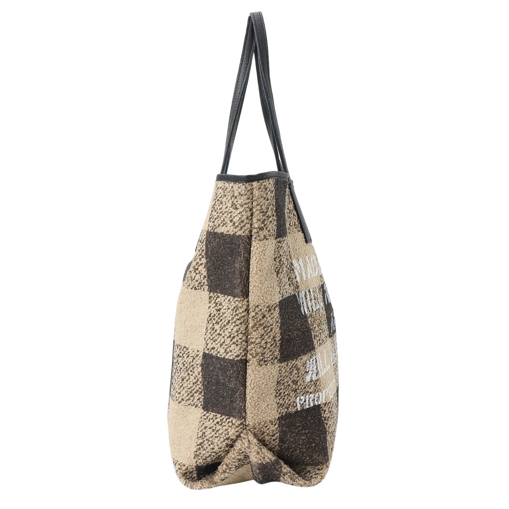 【MANIKOMIO DSGN】SHOPPING MIA / BUFFALO CHECK SAND/BLACK