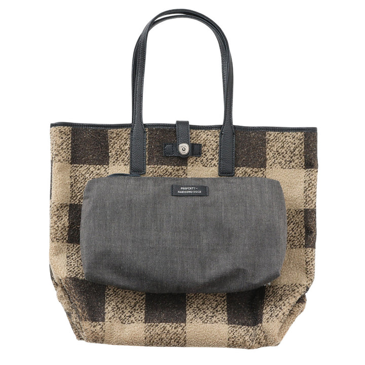 【MANIKOMIO DSGN】SHOPPING MIA / BUFFALO CHECK SAND/BLACK