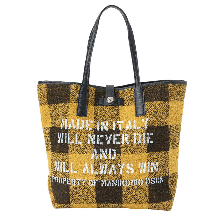 【MANIKOMIO DSGN】SHOPPING MIA / BUFFALO CHECK MUSTARD/BLACK