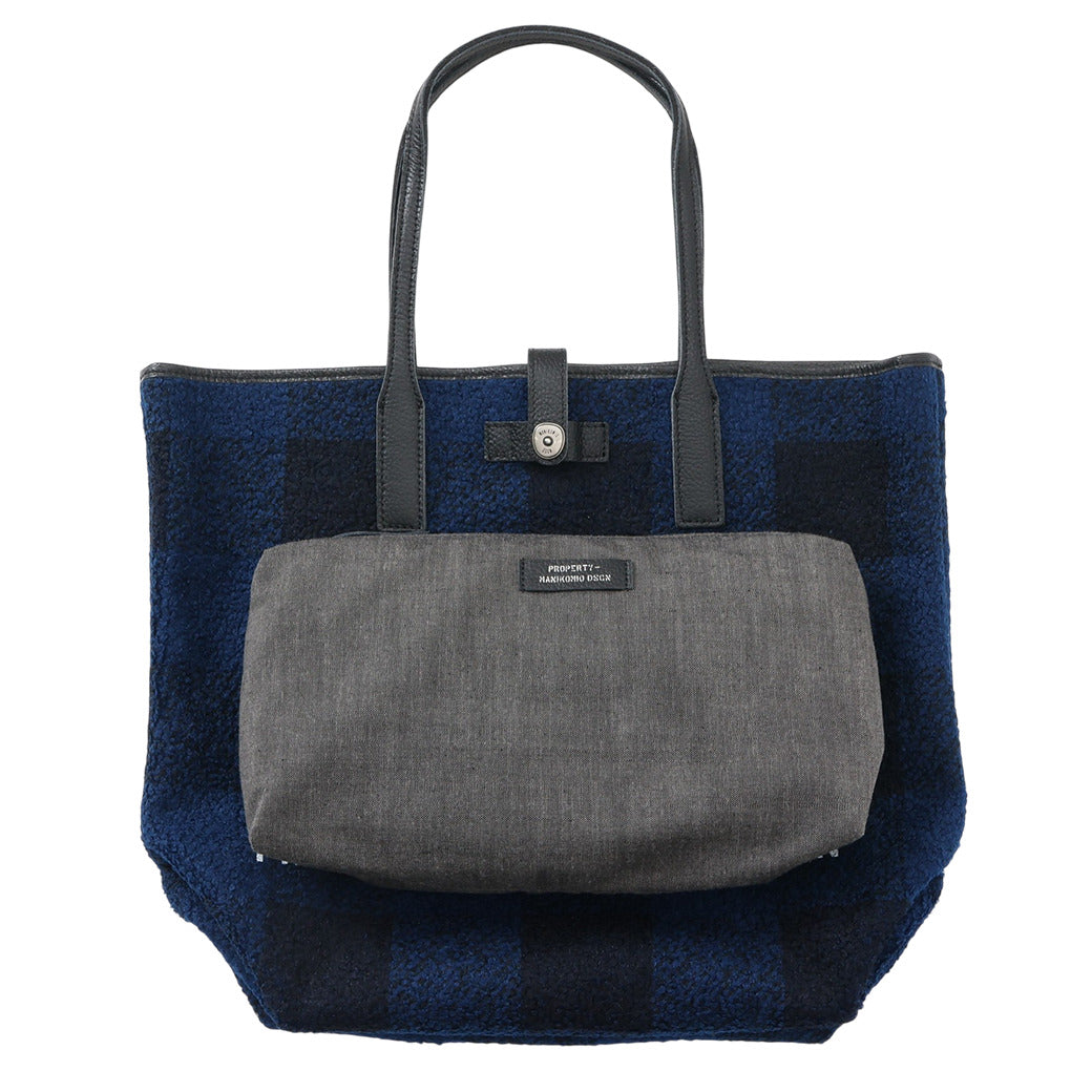 【MANIKOMIO DSGN】SHOPPING MIA / BUFFALO CHECK NAVY/BLACK