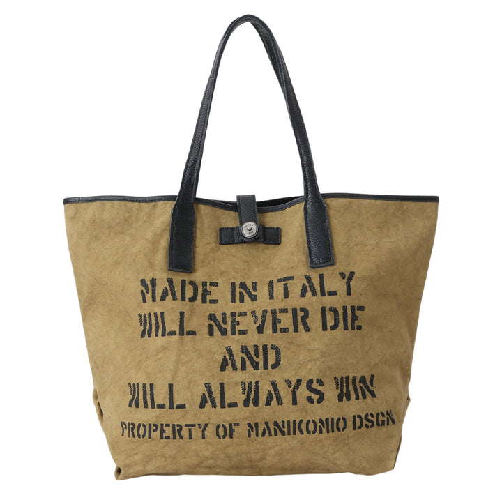 【MANIKOMIO DSGN】 SHOPPING MIA / COTTON LEATHER SAND