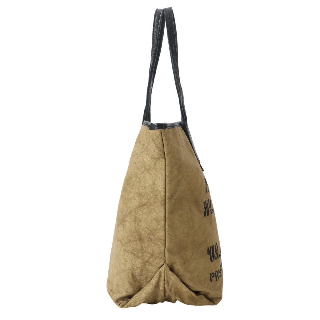 【MANIKOMIO DSGN】 SHOPPING MIA / COTTON LEATHER SAND