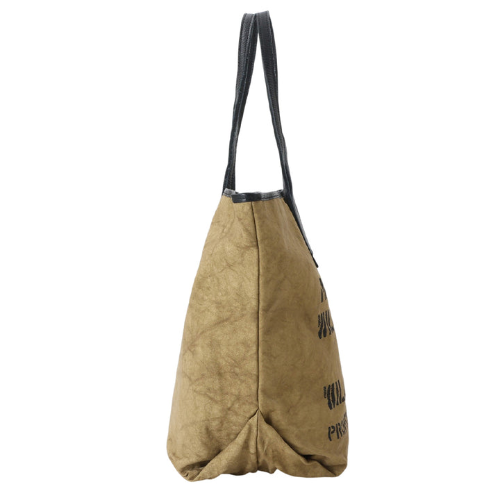 【MANIKOMIO DSGN】 SHOPPING MIA / COTTON LEATHER SAND
