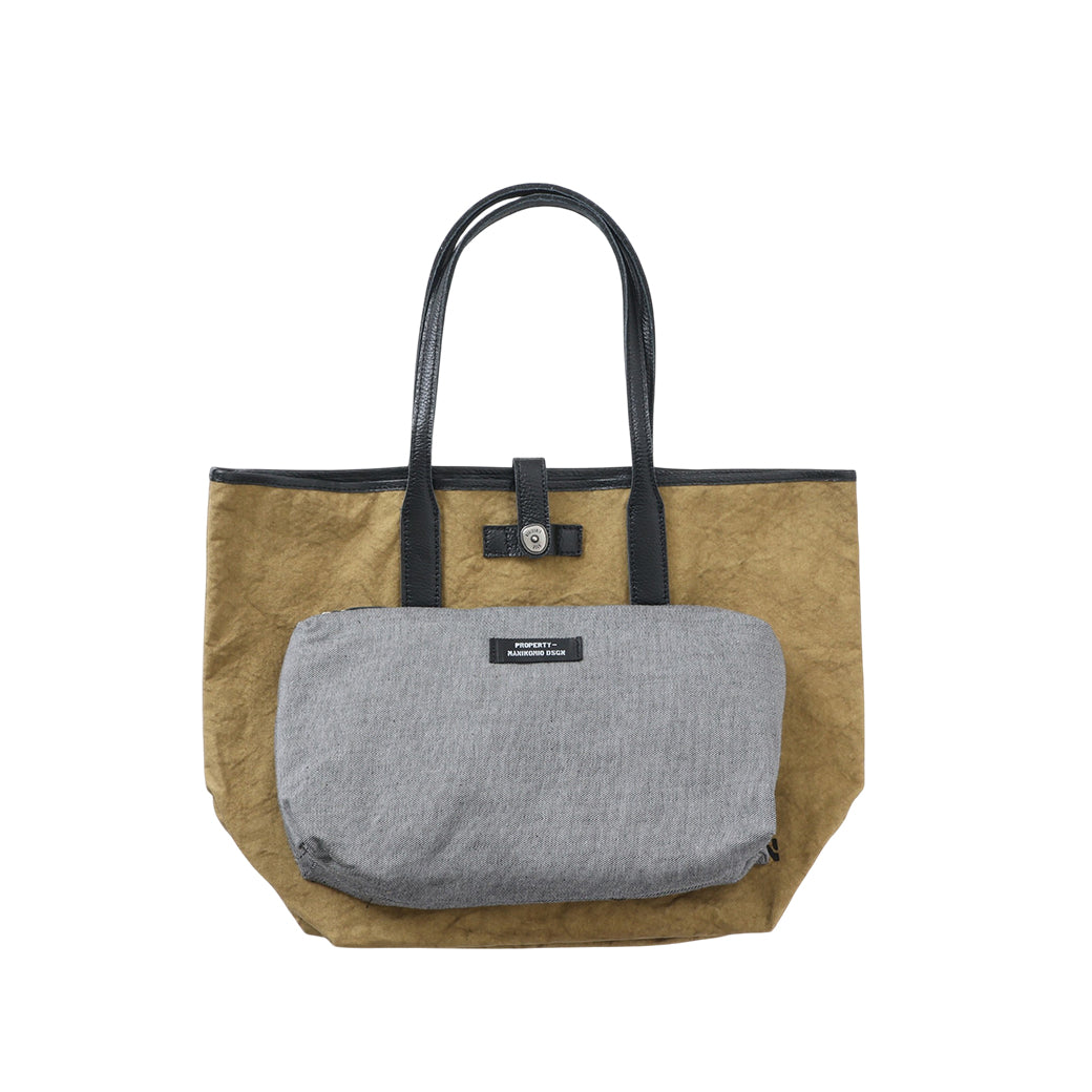 【MANIKOMIO DSGN】 SHOPPING MIA / COTTON LEATHER SAND