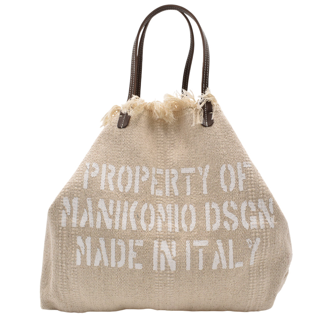 【MANIKOMIO DSGN】 SHOPPING  / COTTON STRIPE  BLACK