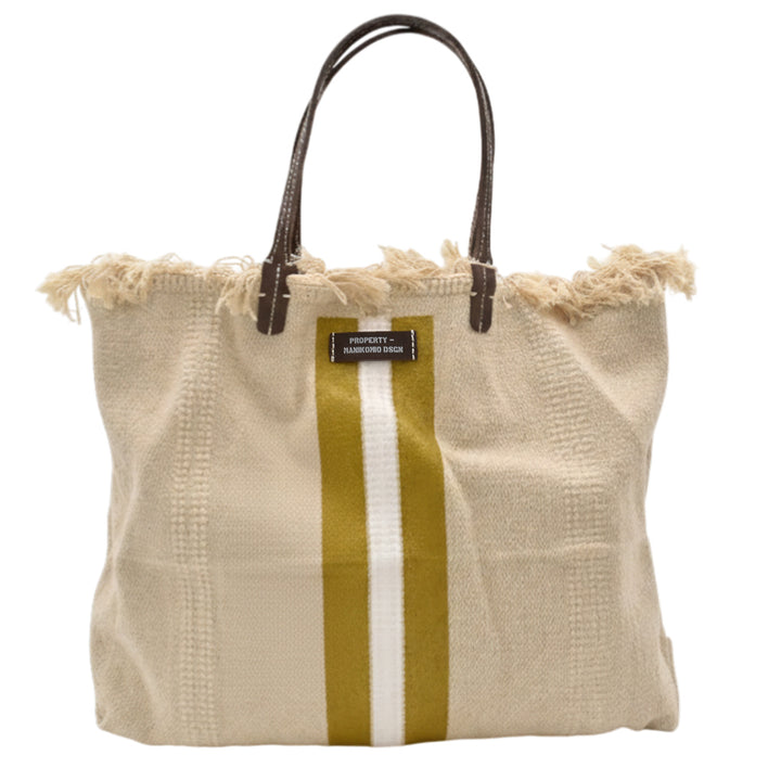 【MANIKOMIO DSGN】SHOPPING  / COTTON STRIPE  GOLD