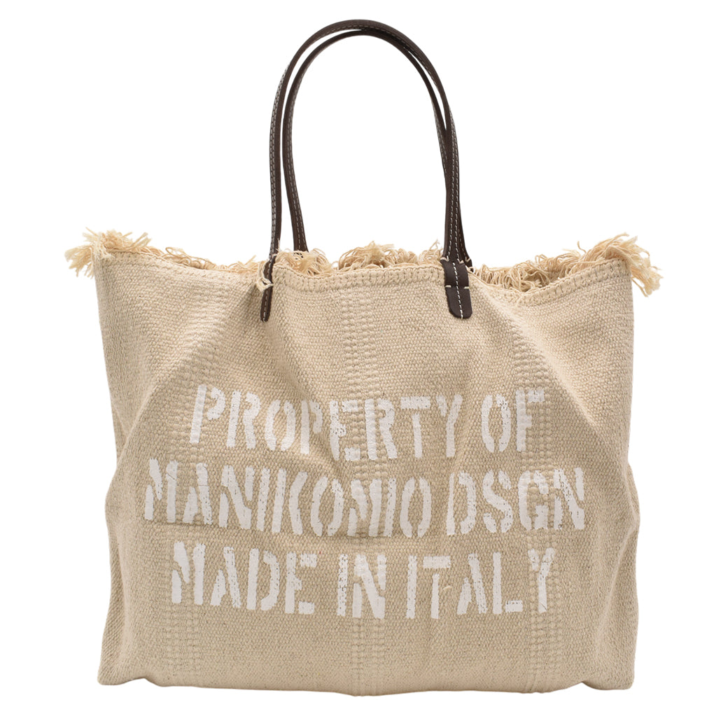 【MANIKOMIO DSGN】SHOPPING  / COTTON STRIPE  GOLD