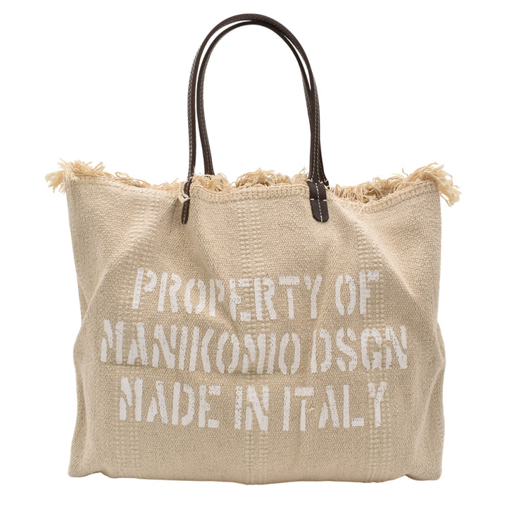 【MANIKOMIO DSGN】SHOPPING  / COTTON STRIPE  GOLD