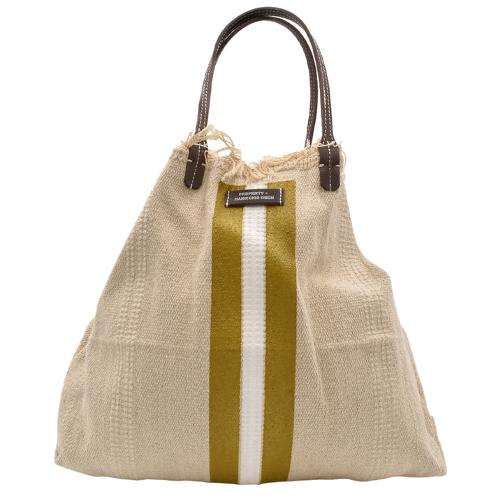 【MANIKOMIO DSGN】SHOPPING  / COTTON STRIPE  GOLD