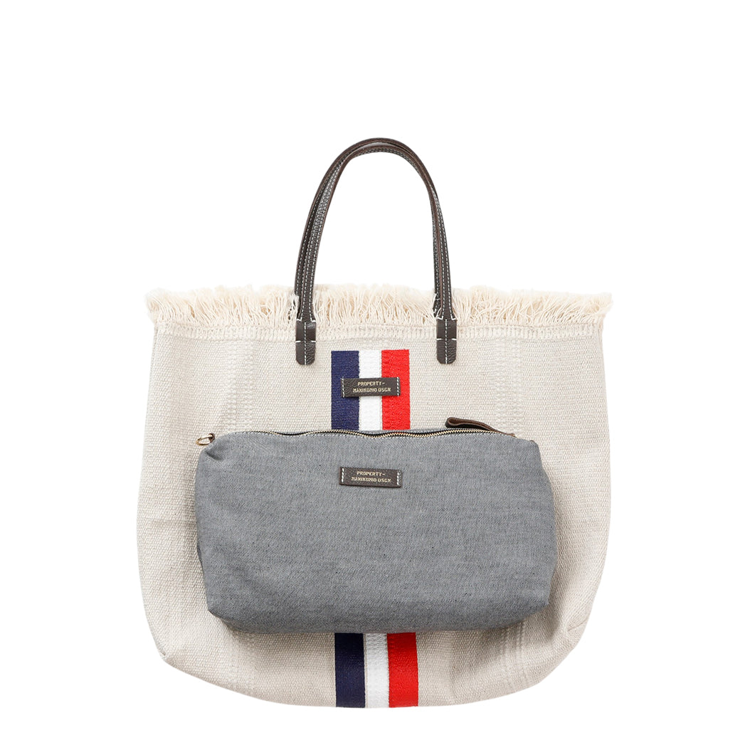 【MANIKOMIO DSGN】 SHOPPING  / COTTON STRIPE  MC QUEEN