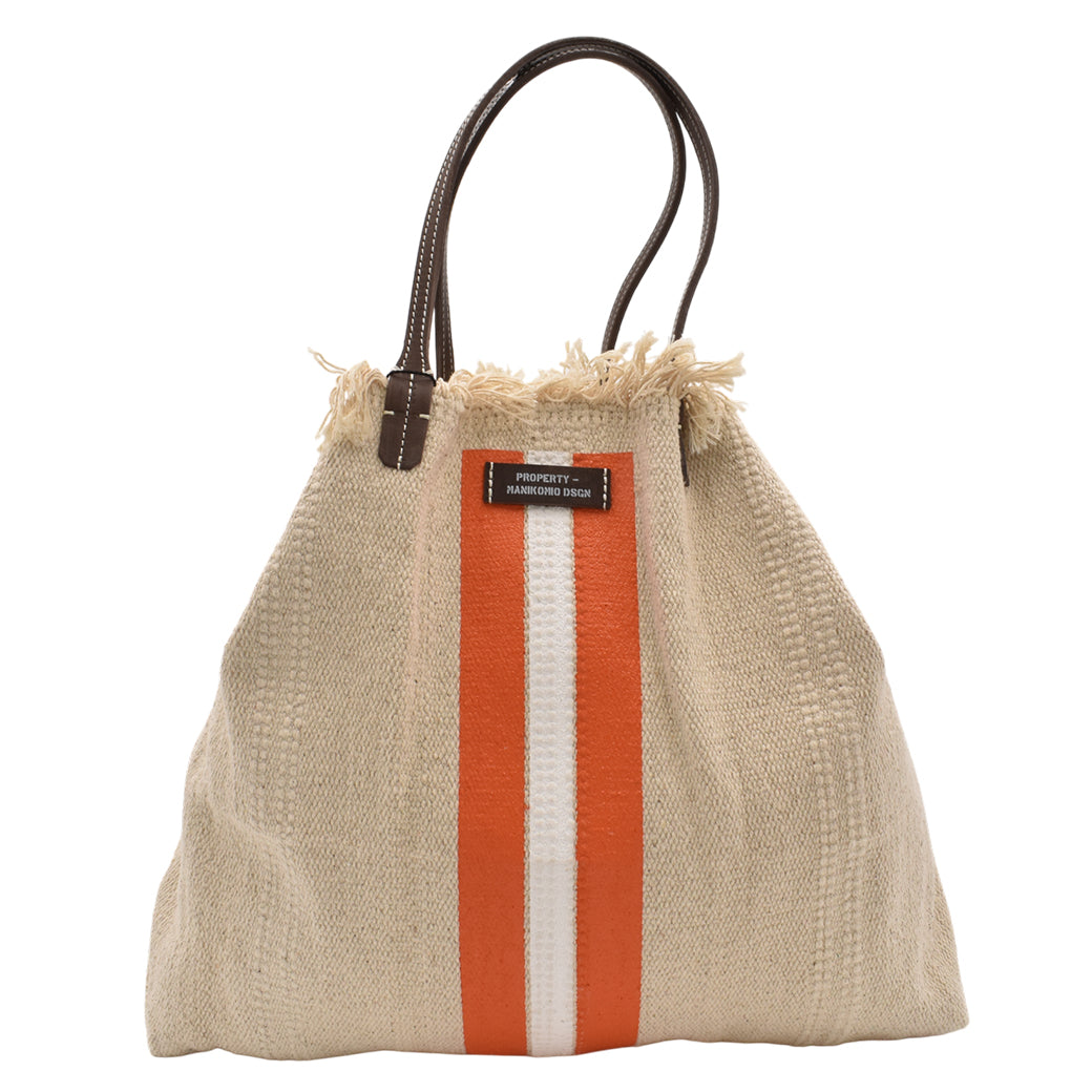 [MANIKOMIO DSGN] SHOPPING / COTTON STRIPE ORANGE