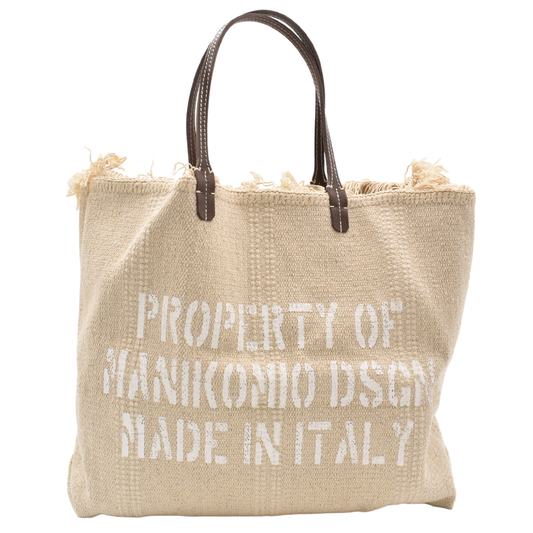【MANIKOMIO DSGN】SHOPPING  / COTTON STRIPE  SILVER