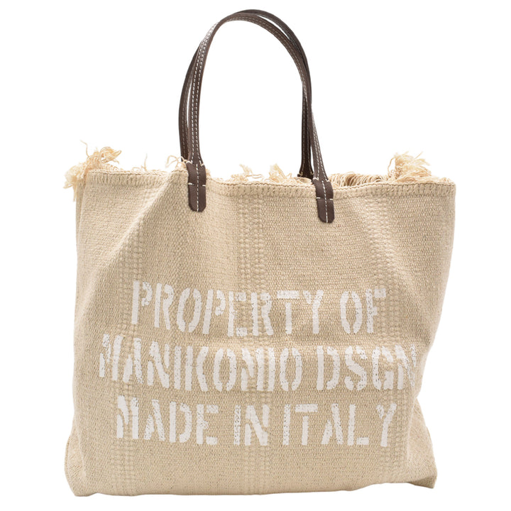 【MANIKOMIO DSGN】SHOPPING  / COTTON STRIPE  SILVER