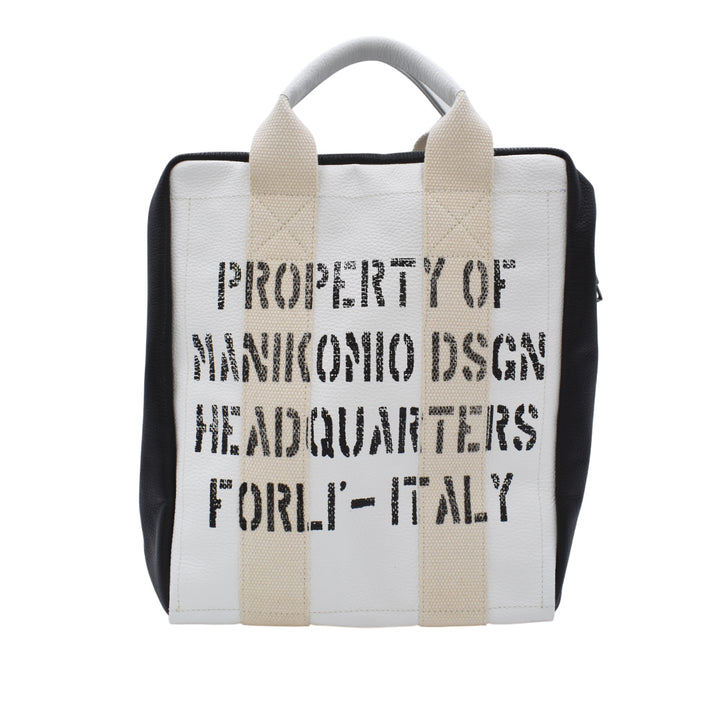【MANIKOMIO DSGN】  TT/ GENUINE LEATHER WHITE/BLACK