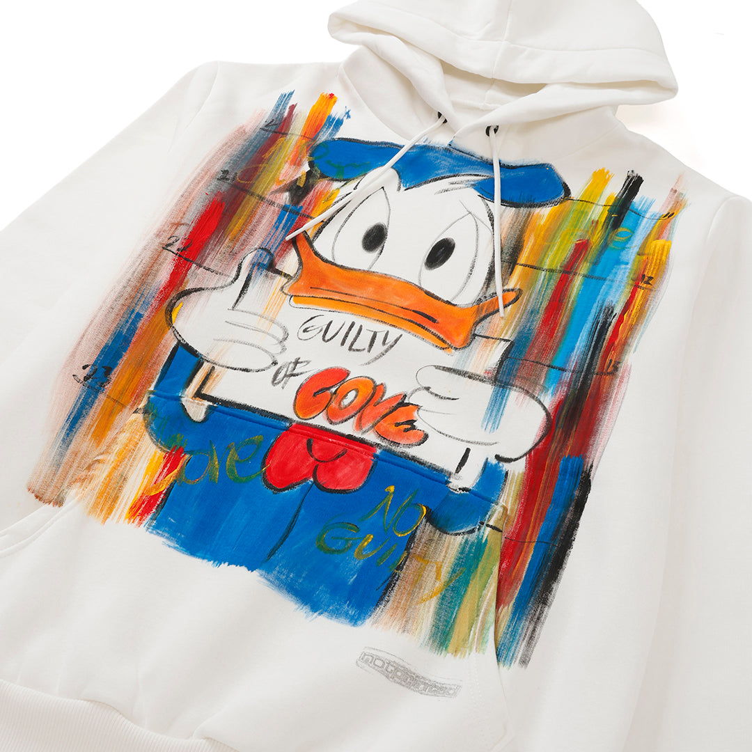 【NOT PRINTED】 Hoodie  DONALD WHITE (XL)