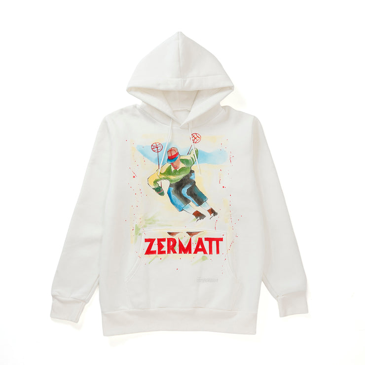 【NOT PRINTED】 Hoodie ZERMATT  WHITE (XL)