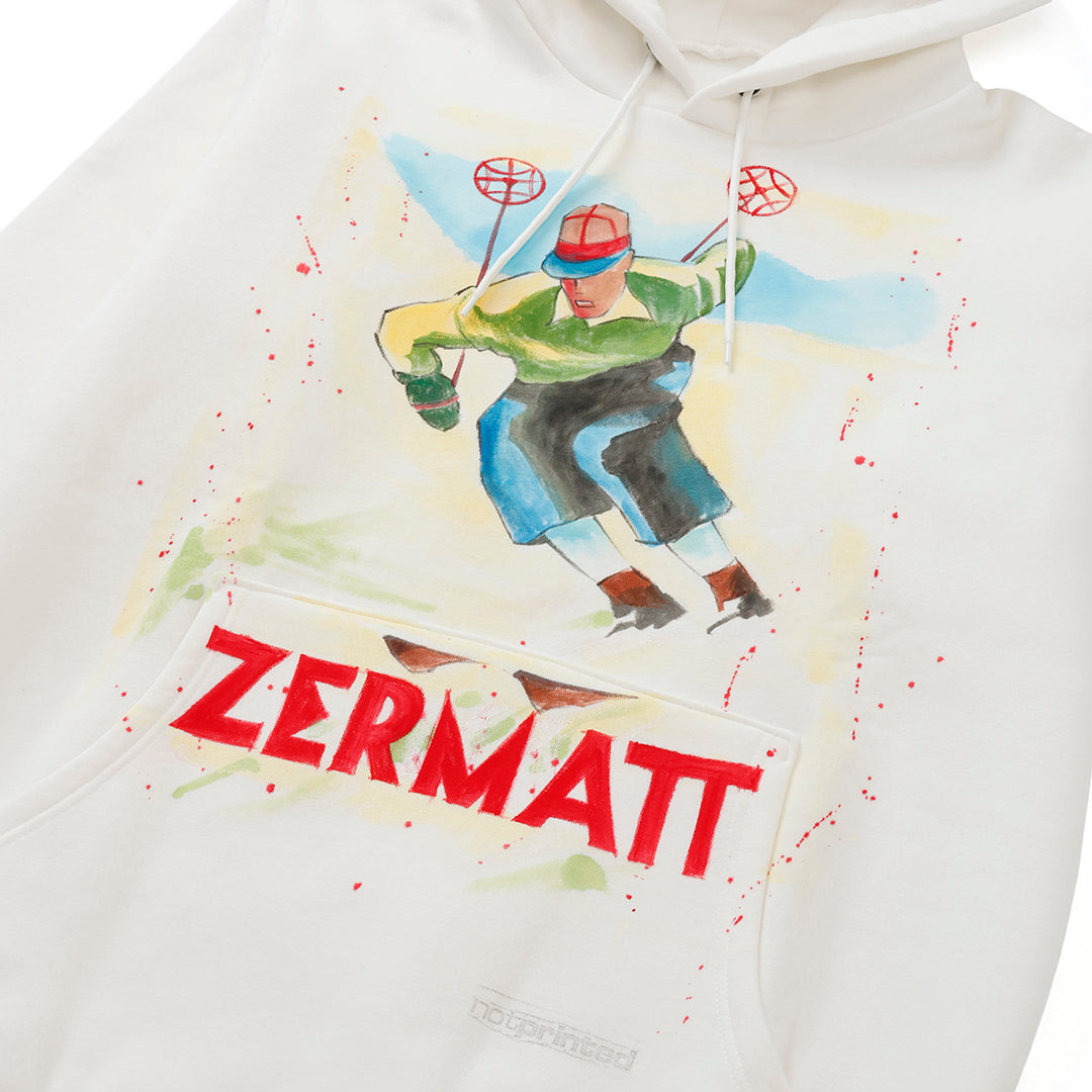 【NOT PRINTED】 Hoodie ZERMATT  WHITE (XL)