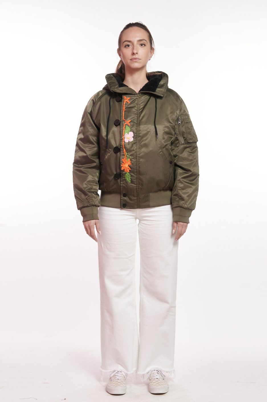 [FRONT STREET 8] Embroidered Aviator Bomber Jacket 30281R/WS (TOPS) 