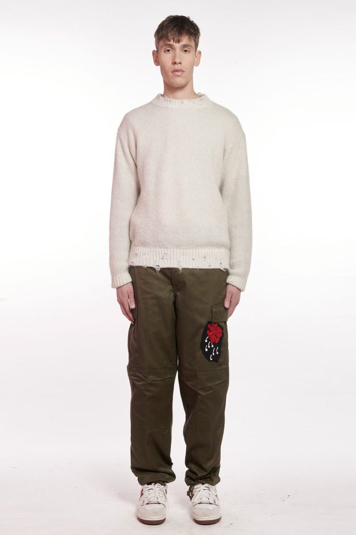 [FRONT STREET 8] Embroidered and Patched Cargo Pants 30280/L (PANTS) 