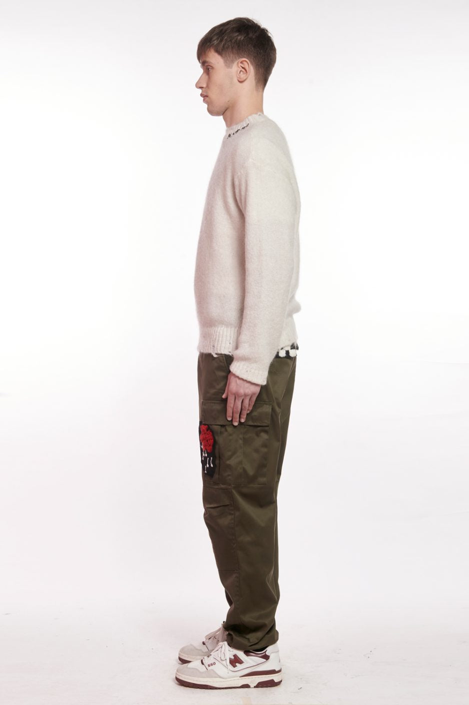 [FRONT STREET 8] Embroidered and Patched Cargo Pants 30280/L (PANTS) 