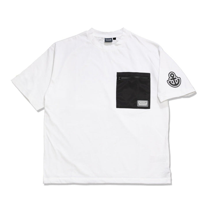 【MMMK-434444】ドローストリング ポケット Tシャツ / WHITE