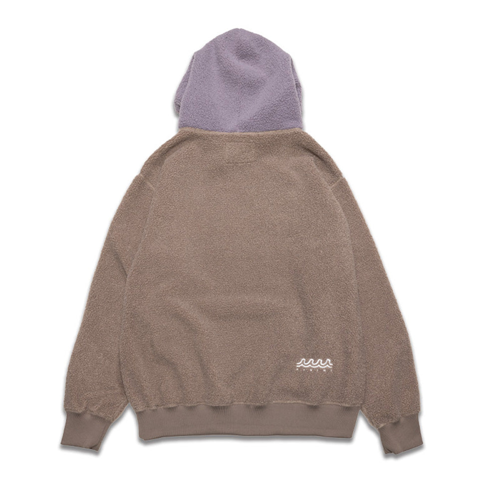 【MMJC-443195】ボア プルオーバーパーカー　BEIGE